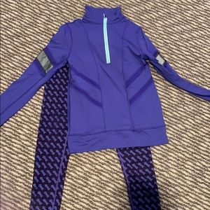 Ivivva leggings and matching quarterzip